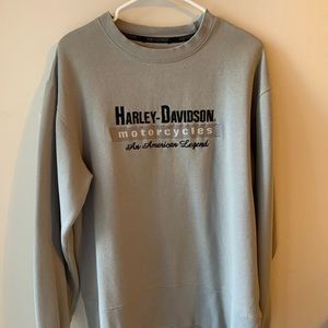 Vintage Harley Davidson Faded GreenSweatshirt